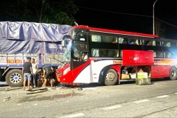 Xe khách tông xe tải, 27 người nhập viện, một người tử vong