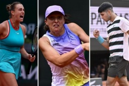 Alcaraz kế tục kỷ lục "số 7" từ Nadal, Swiatek - Sabalenka tạo dấu mốc mới Roland Garros