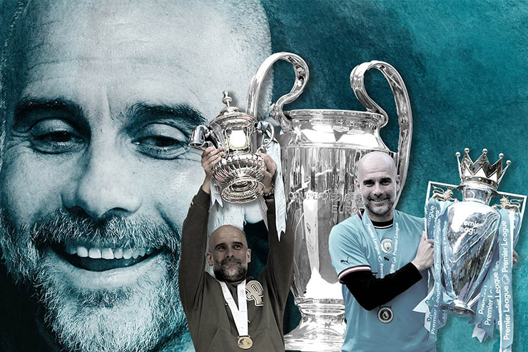 HLV Pep Guardiola cũng từng ăn ba với Man City