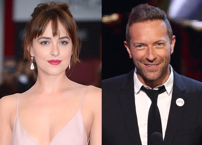 Người đẹp '50 sắc thái' Dakota Johnson và bạn trai Chris Martin - thủ lĩnh ban nhạc Coldplay. Ảnh: People