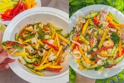 Cách làm gỏi mực sốt Thái giòn ngọt, siêu tốn mồi