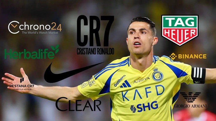 Các thỏa thuận tài trợ mang về cho C.Ronaldo số tiền khoảng 60 triệu USD trong năm 2024