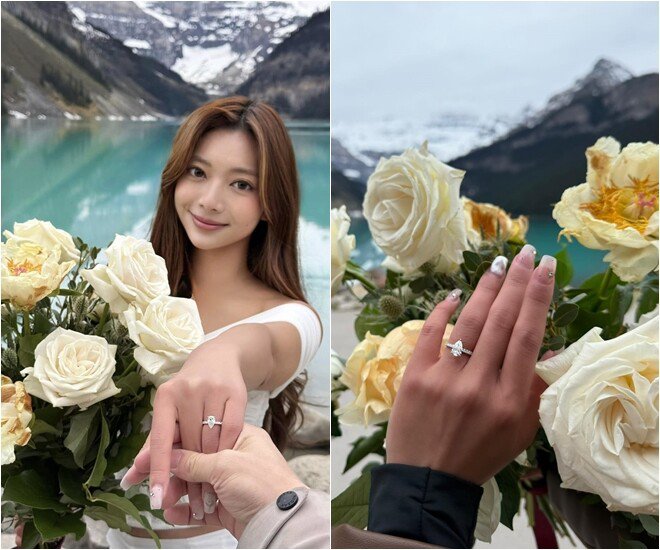 "Ngọc nữ" Lật Mặt vừa được bạn trai cầu hôn ở Canada: Thân thế "không phải dạng vừa", body đồng hồ cát gây trầm trồ - 1