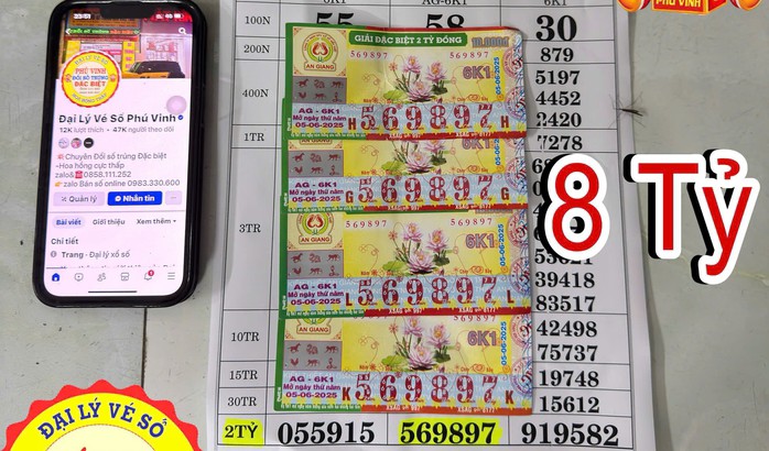 4 tờ vé số trúng độc đắc của người đàn ông ở Đồng Tháp