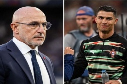 Bóng đá - HLV De La Fuente ngưỡng mộ Ronaldo, chờ lập kỷ lục không tưởng với Tây Ban Nha