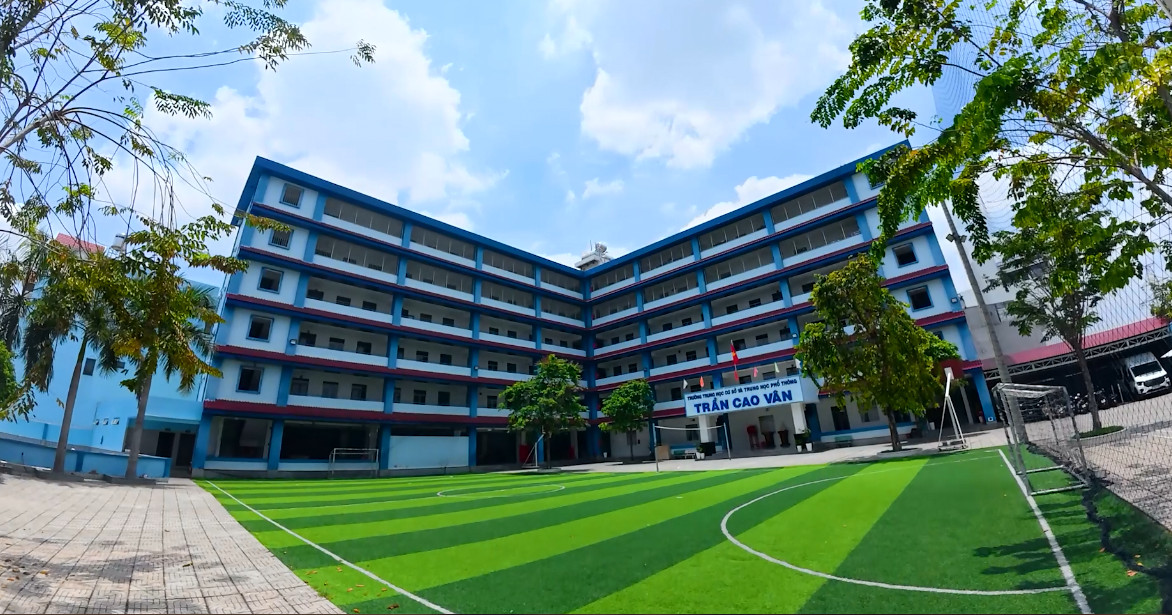 Không gian cơ sở 5 Trường THCS – THPT Trần Cao Vân (Quận 12, TPHCM).