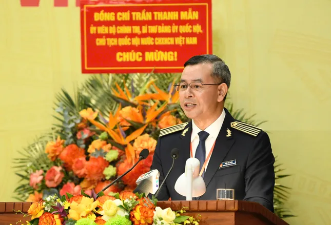 Bí thư Đảng ủy - Tổng Kiểm toán Nhà nước Ngô Văn Tuấn phát biểu khai mạc. Ảnh: Như Ý