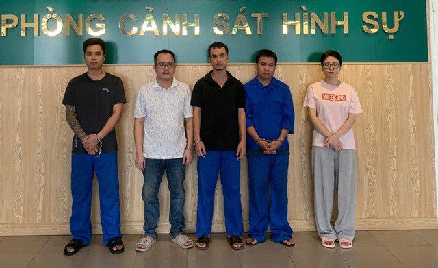 Nhóm đối tượng bị cơ quan công an bắt giữ. Ảnh Công an tỉnh Đồng Nai.