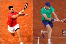 Video tennis Sinner - Djokovic: So tài đỉnh cao, khác biệt giao bóng (Bán kết Roland Garros)