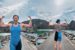 Kình ngư Ánh Viên khoe cơ bắp cánh mày râu nhìn phải nể