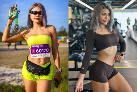 Hot girl phòng Gym Ngọc Lan gia nhập chạy bộ, cơ bắp cuồn cuộn phái mạnh cũng mê