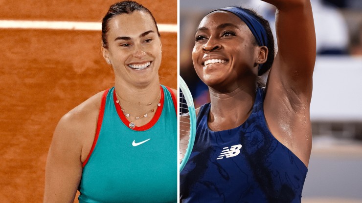 Sabalenka (bên trái) được đánh giá nhỉnh hơn Gauff (bên phải)