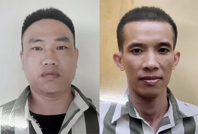 Trần Hoàng Khiêm (trái) và Bùi Văn Chúc. Ảnh: Công an cung cấp