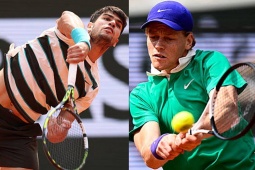 Kịch tính chung kết Roland Garros: Alcaraz - Sinner giằng co game 12 phút