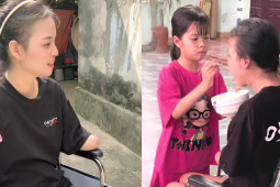 Con gái 8 tuổi chăm sóc người mẹ bị cụt tứ chi vì bệnh tim
