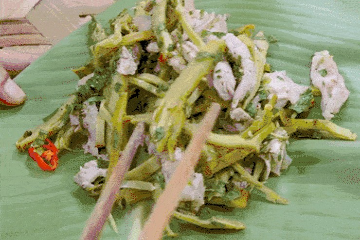 Quả ở miền Bắc giống phượng vĩ, mỗi năm chỉ có 1 lần, làm nộm rất ngon