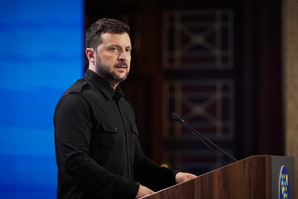 Tổng thống Ukraine Volodymyr Zelensky. Ảnh: VĂN PHÒNG TỔNG THỐNG UKRAINE