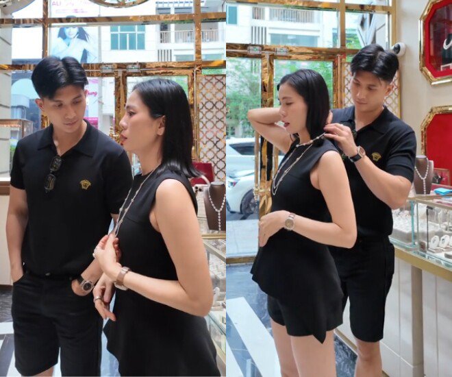 Lâm Bảo Châu đưa Lệ Quyên đi mua trang sức kim cương.