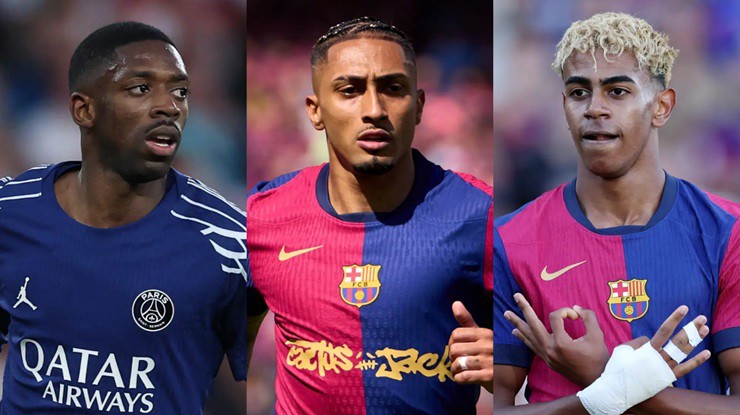 Dembele, Yamal và&nbsp;Raphinha đang là 3 ứng viên hàng đầu cho Quả bóng vàng 2025