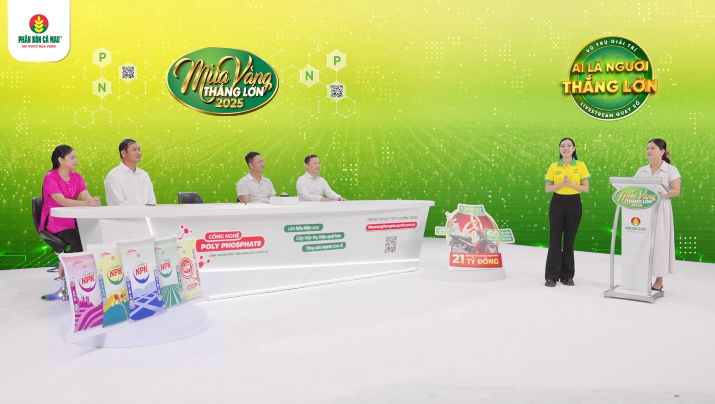 Sôi động không khí livestream quay số đầu tiên của chương trình Mùa Vàng Thắng Lớn 2025