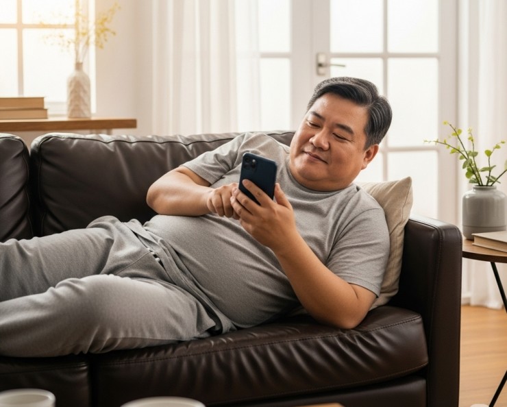 Thiếu vận động thể chất làm suy giảm sức khỏe tổng thể, gây khó khăn cho việc cương cứng. Ảnh minh họa AI