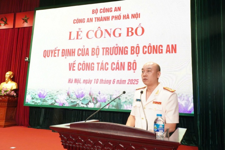 Đại tá Nguyễn Đức Long, tân Phó Giám đốc Công an TP Hà Nội. Ảnh: CACC