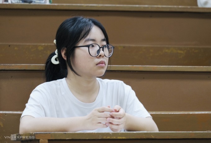 Thí sinh thi đánh giá năng lực Đại học Sư phạm Hà Nội hôm 17/5. Ảnh: Dương Tâm