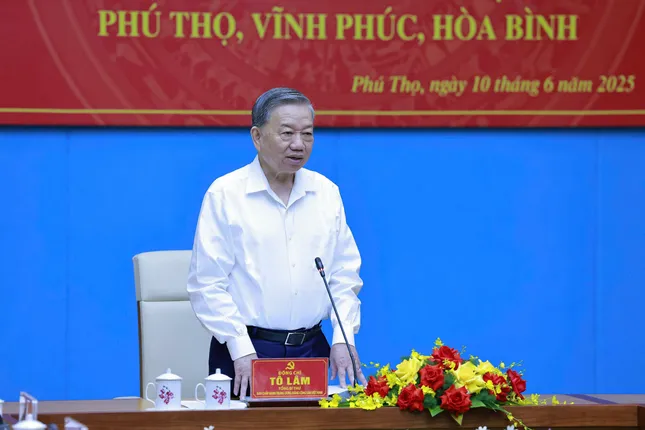 Tổng Bí thư Tô Lâm phát biểu tại hội nghị.
