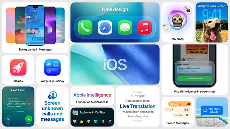 Nhiều tính năng hấp dẫn có trên iOS 26.