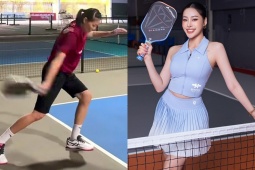 Gymer Hồng Vy lọt top 5 người đẹp thể thao, phụ công Ngọc Hoa trổ tài chơi pickleball