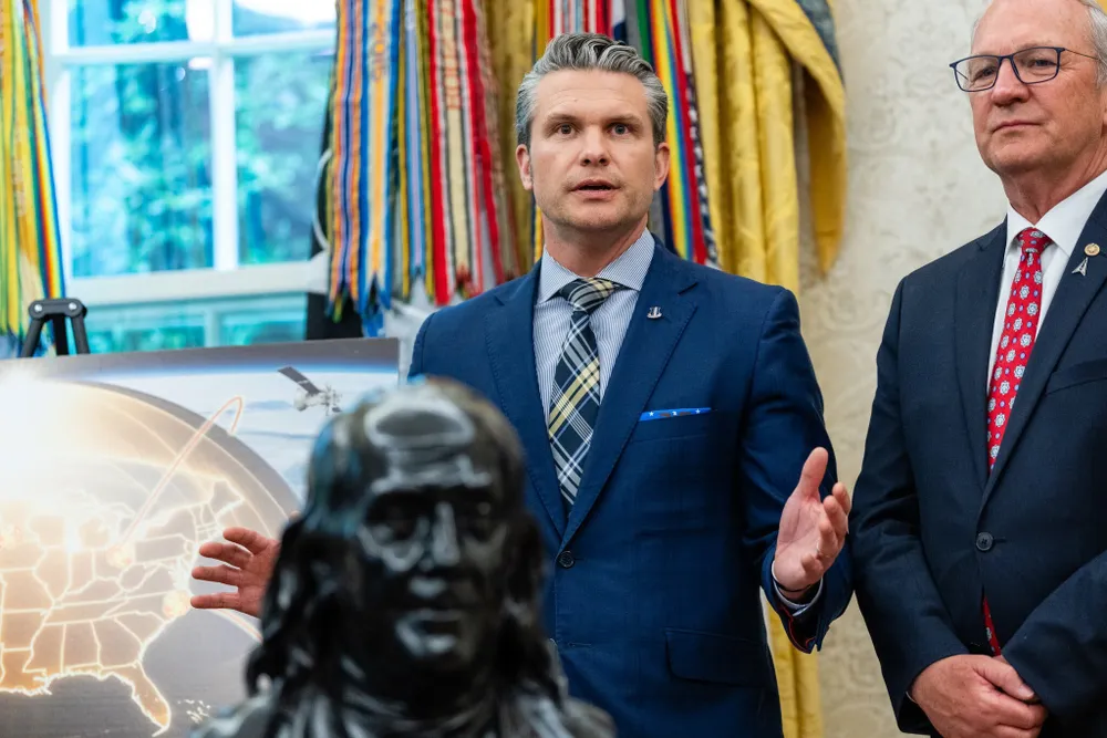 Bộ trưởng Quốc phòng Mỹ Pete Hegseth. Ảnh: Eric Lee/THE NEW YORK TIMES
