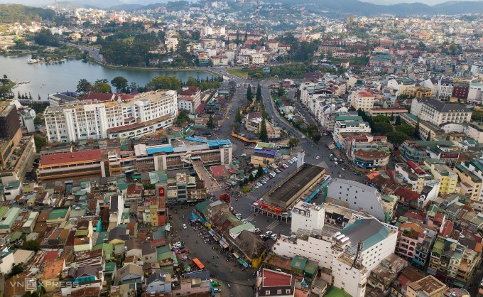 Khu trung tâm thành phố Đà Lạt, tỉnh Lâm Đồng, năm 2019. Ảnh: Như Quỳnh