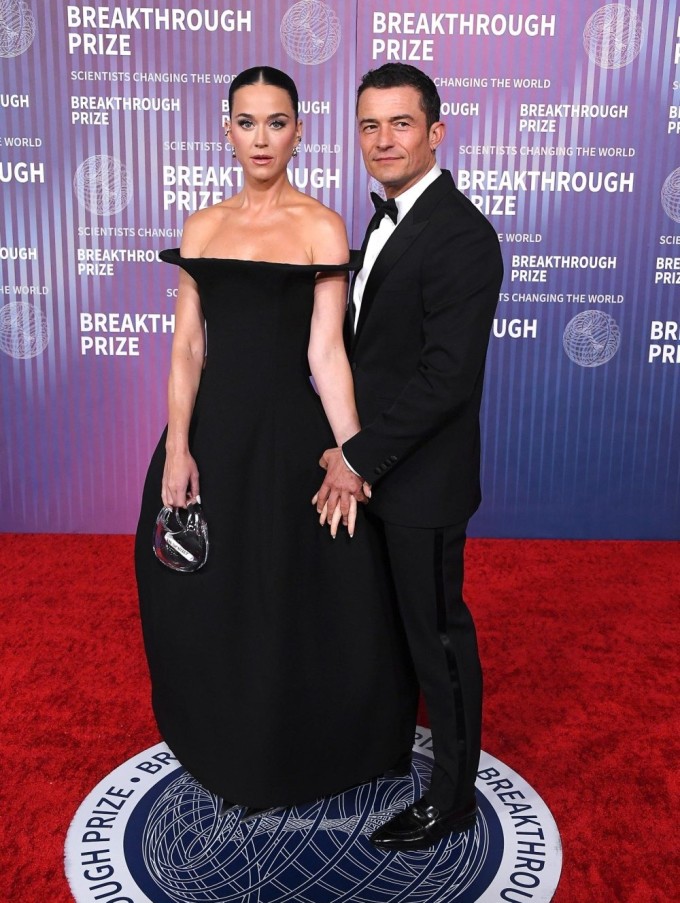 Katy Perry và Orlando Bloom tại Lễ trao giải Breakthrough Prize lần thứ 10 năm 2024. Ảnh: FilmMagic