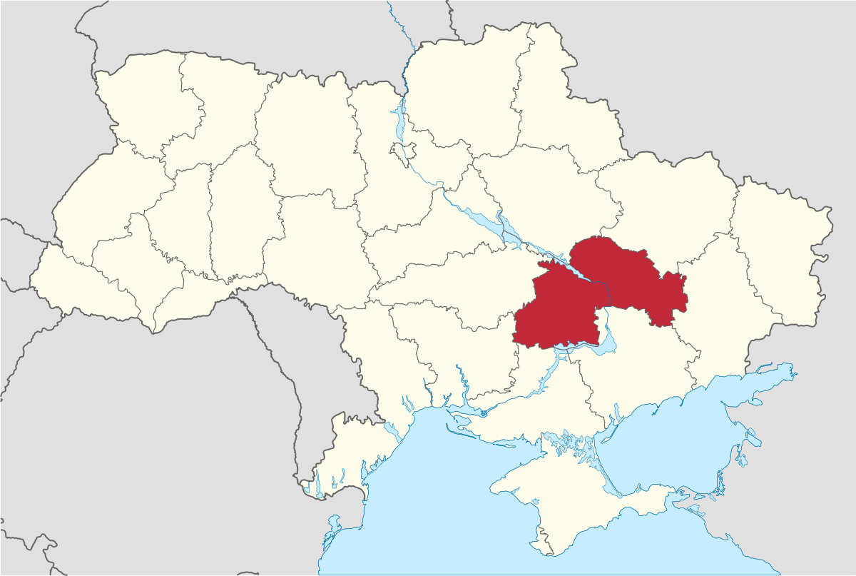 Vùng Dnipropetrovsk ở Ukraine bị ngăn cách bởi con sông Dnipro (Dnieper).