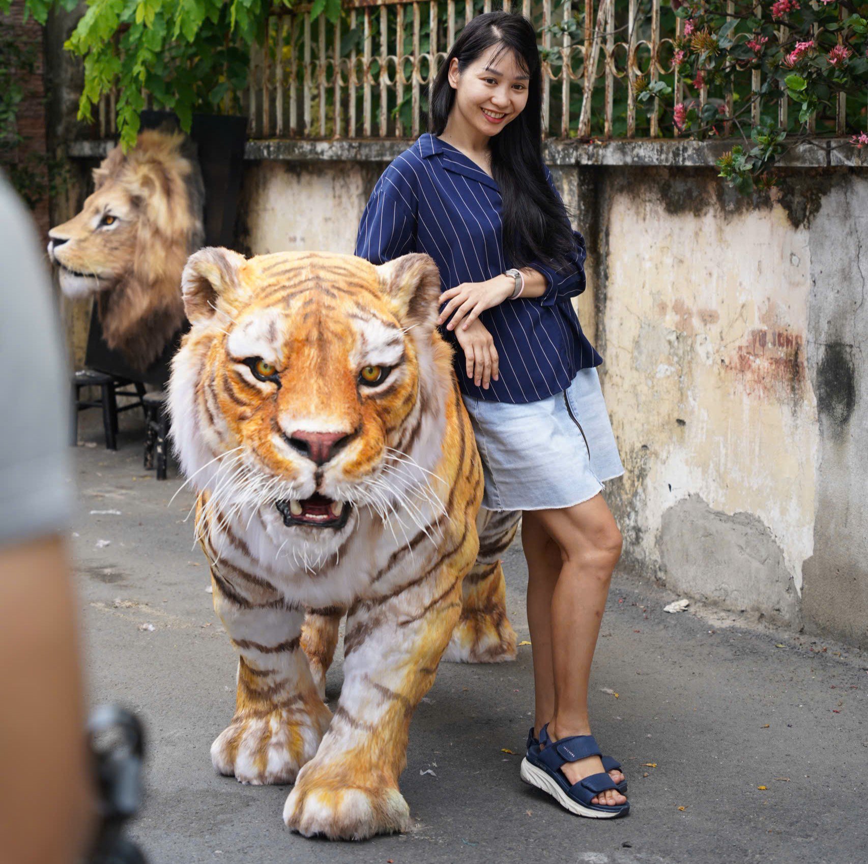 Một số người tò mò tìm đến chụp ảnh check-in hoặc quay video đăng tải lên mạng xã hội khiến nhiều người thích thú.