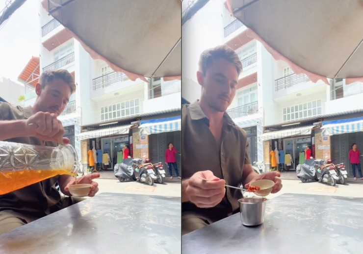 Món bánh mì ấy, không giòn rụm hay kẹp thịt như thường thấy. Nó là... bánh mì hấp. Chia sẻ trên trang cá nhân, anh chàng hào hứng viết: "Hôm nay là tất cả về bánh mì hấp - phiên bản hấp của món ăn huyền thoại Việt Nam. Quên bánh mì giòn trong một giây đi, miếng cắn mềm và ngọt này hoàn toàn khác!"