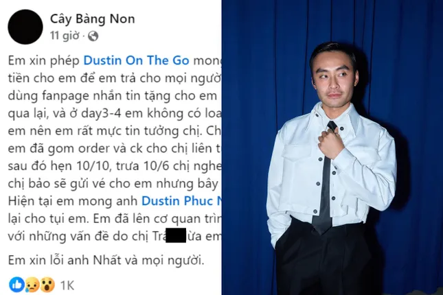 Trước đó, MC Dustin bị réo tên, cho rằng nhân viên của anh lừa đảo tiền mua vé concert ATVNCG của fan.