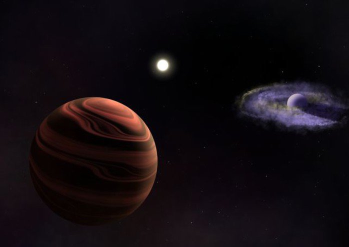 Ảnh đồ họa mô tả hệ hành tinh YSES-1 - Ảnh: NASA/ESA/CSA