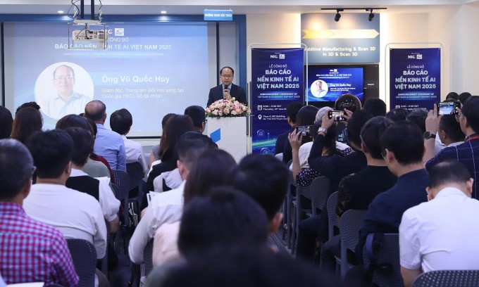 Giám đốc NIC Vũ Quốc Huy phát biểu tại sự kiện. Ảnh: Trang Nguyễn