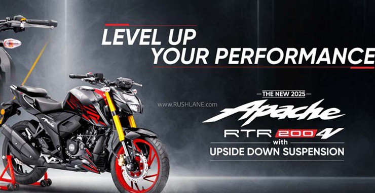 TVS Apache RTR 200 4V 2025 trình làng: Giá ngang Air Blade 160, trang bị 