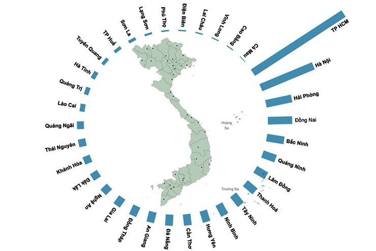 Bản đồ 34 tỉnh, thành sau sáp nhập