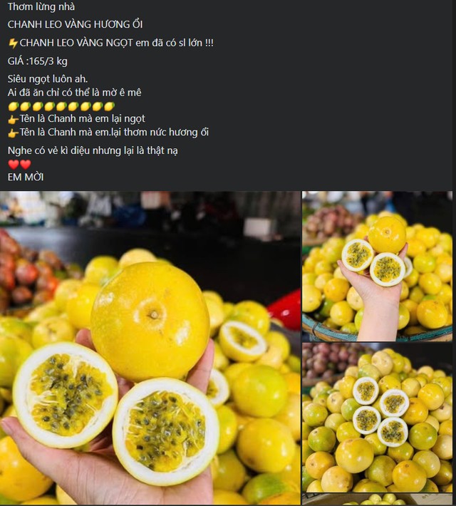 Giá chanh leo vàng hương ổi đang bán trên thị trường dao động từ 45.000 - 100.000 đồng/kg.