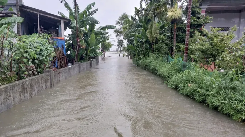 Mưa lũ do hoàn lưu bão số 1 đã gây nhiều thiệt hại về người và tài sản ở miền Trung. Ảnh: Nguyễn Do