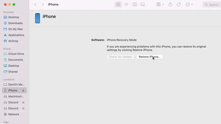Đưa iPhone về chế độ DFU và cập nhật lại firmware.