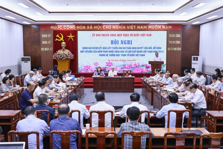 Một hội nghị của Ủy ban Trung ương MTTQ Việt Nam. Ảnh: Quang Vinh