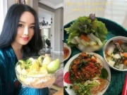 Hoa hậu Đền Hùng Giáng My ở biệt thự 1000m2 ăn đơn sơ toàn rau với tô hoa quả duy trì vẻ đẹp không tuổi