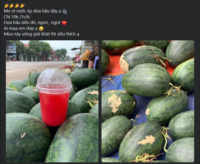 Thời gian gần đây, bên cạnh bán dưa hấu giải cứu giá rẻ thì nhiều người cũng kinh doanh thêm mặt hàng nước ép dưa để phục vụ người tiêu dùng.