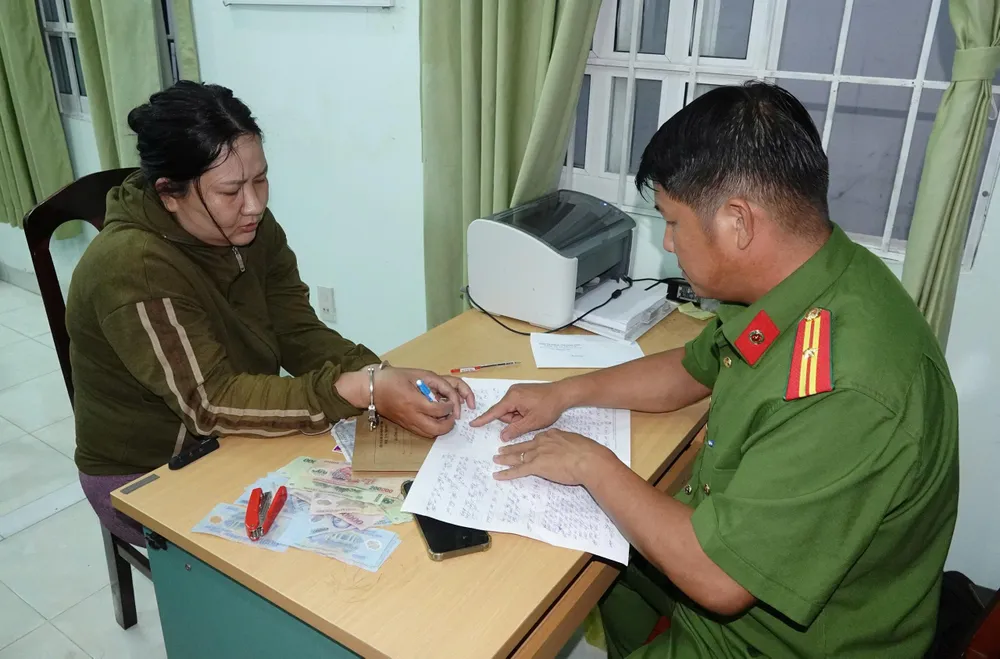 Nguyễn Thị Kim Ánh tại cơ quan điều tra.