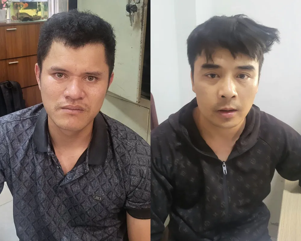 Hồ Bá Quyền và Lê Văn Linh. Ảnh CA