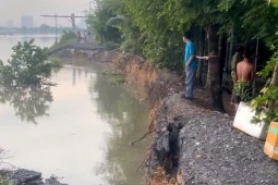 100m đê sông Sài Gòn bị sạt lở, TPHCM khẩn cấp di dời dân